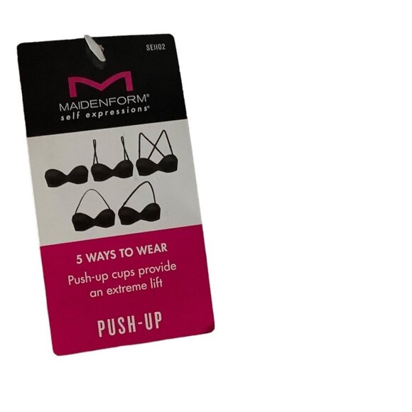 Maidenform Multiway Push-Up Balconette Bra Women Floral Detail Adjustable Straps - Picture 3 of 9